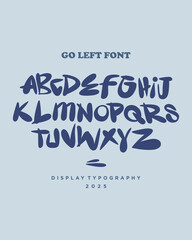 Custom font alphabet caligraphy lettering vector display typography for poster isolated editable