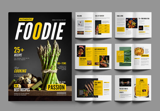 Food Cooking Magazine Layout