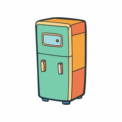 modern refrigerator isolated on white