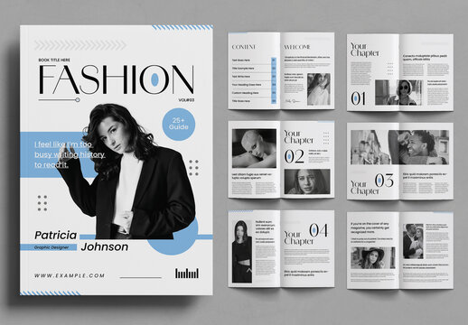 Minimal and Fashion Book Title Layout Design Template
