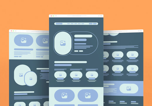 Minimalist Website Wireframe Template Layout