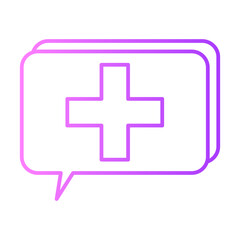 Obraz premium online medical gradient icon