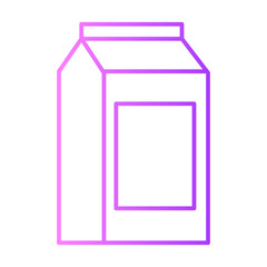 milk box gradient icon