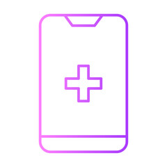 Obraz premium online medical gradient icon
