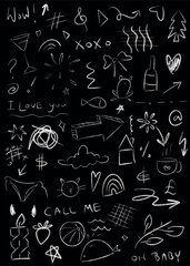 Collection of Hand-Drawn Doodles and Scribbles