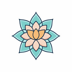 vector illustration of a lotus mandala