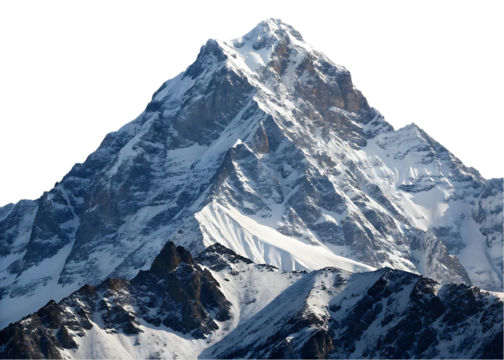 snow capped mountain peak top

