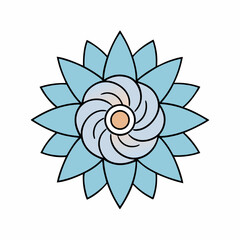 vector illustration of a whirling bliss mandala