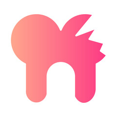 tooth.cavity gradient icon