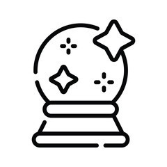 Modern yet handy line style icon of fortune globe