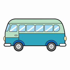 bus isolated on white background