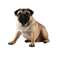 Obraz premium pug dog isolated on white background
