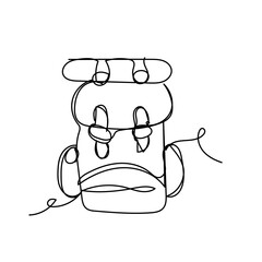 Camp doodle elements hand drawn vector illustration | Crayon outline drawing style. Hand drawn trendy Vector illustration.	