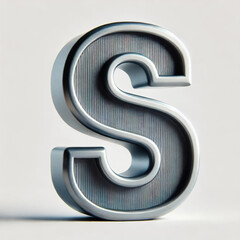 silver metal font S letter