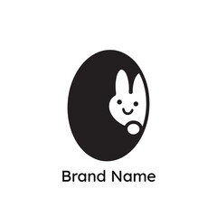 Rabbit hand drawn logo