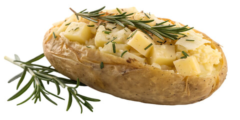 twice baked potato with herbs

