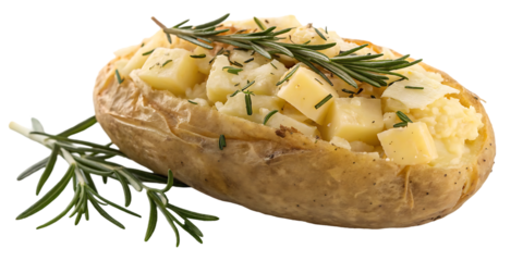 twice baked potato with herbs

