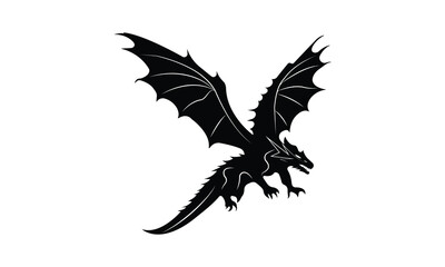 Fototapeta premium Flat Design Dragon Vector Illustration
