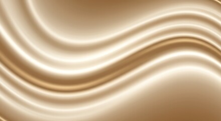 Elegant champagne gold smooth flowing waves background.