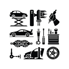 car repair service icon with wrench Car service & garage Car service icon set with editable stroke and white background. Auto service, car repair icon set. Car car icon Car service