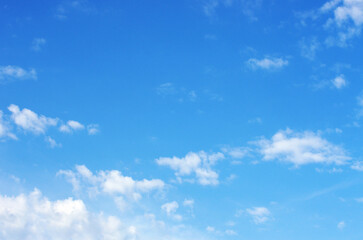 White clouds in blue sky