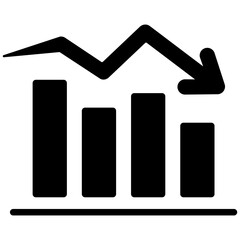 Crisis icon in Glyph Style. Simple Vector Design. Simple Vector Glyph Icon