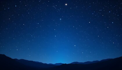 Naklejka premium Starry Blue Night Sky Background for Elegant Vector Design Templates