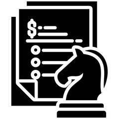 Strategy icon in Glyph Style. Simple Vector Design. Simple Vector Glyph Icon