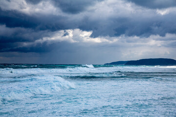奄美大島の海、雪色景色