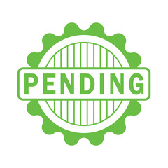 pending rubber stamp, icon, flat, design, vector, illustrations, education, style, trendy, collections
