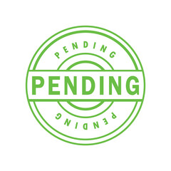 pending rubber stamp, icon, flat, design, vector, illustrations, education, style, trendy, collections