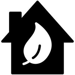 Green House Solid Icon