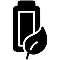 Green Battery Solid Icon