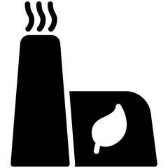 Green Factory Solid Icon