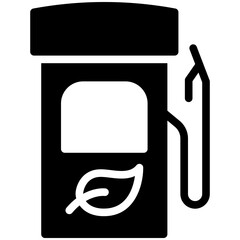 Green Gasoline Solid Icon