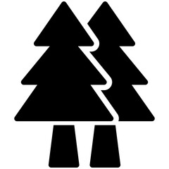 Pine Trees Solid Icon