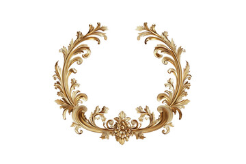 Intricate golden floral design showcases detailed craftsmanship, perfect for enhancing the elegance of any interior space and adding a touch of classic beauty