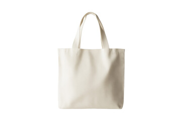 White canvas bag with a handle, isolated