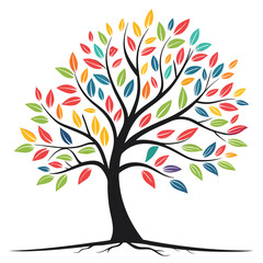 abstract tree vector illustration