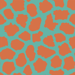 Abstract modern giraffe seamless pattern. Animals trendy background. Colorful decorative vector stock illustration for print, card, postcard, fabric, textile. Modern ornament of stylized skin.