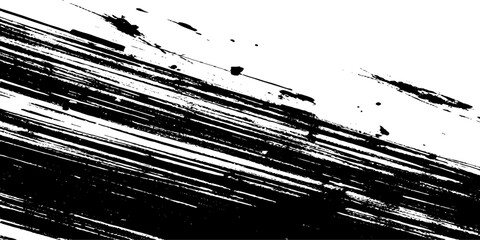 Analog touch material. The texture of the brush is black. Dark grainy texture on white background. Dust overlay textured. Grain noise particles. Rusted white effect. Grunge design elements. 