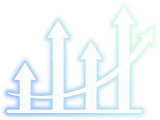 Growing Chart Neon Icon