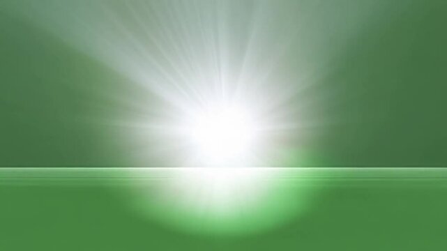 Soft glowing light effect on green background for video
