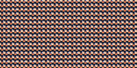 Honeycomb texture background pattern abstract design wallpaper seamless geometric hexagon grid metal orange 3d