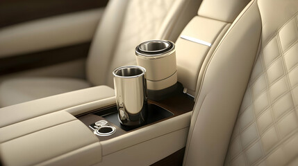 Luxury Car Interior Cup Holders Detail