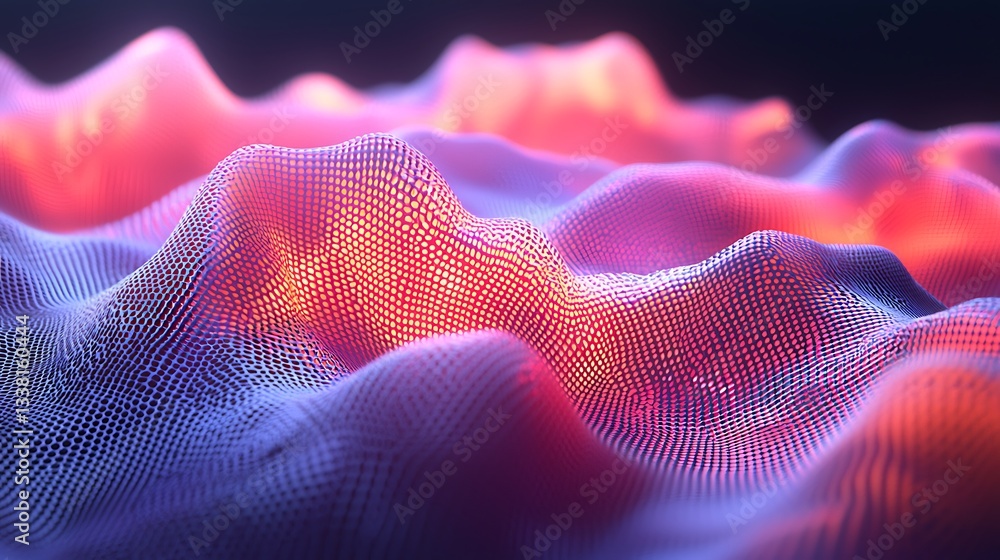 Aufkleber Abstract Wave Network Texture Background