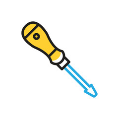 Multi color icon for screwdriver
