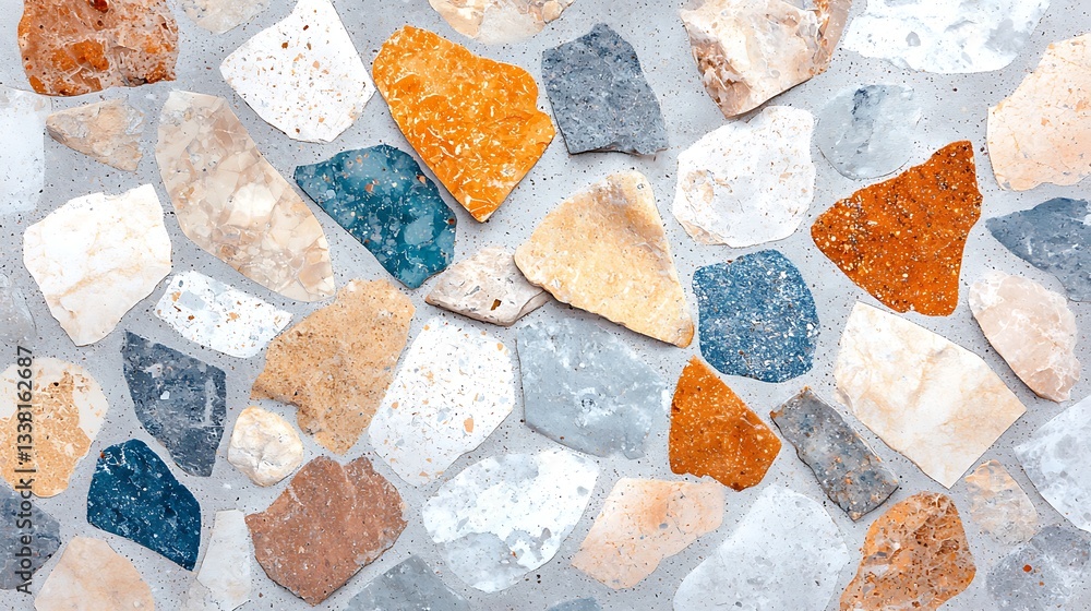 Poster abstract texture and background of colorful stones natural environment close-up view