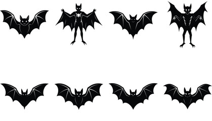 Bat Vector Shilhouette Bundle set