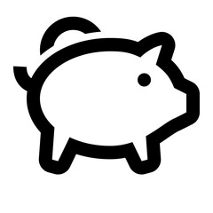 Piggy Bank Icon. Piggy Bank, Savings, Deposit, Fund, Money, Investment, Cash, Growth. Vector Icon Illustration